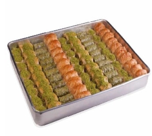 2500 Gr ( 2.5 Kg ) Karışık Cevizli ve Fıstıklı Baklava Muğla pasta