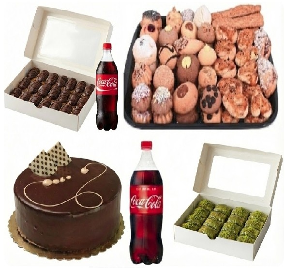6-9 Kişilik Çikolatalı Yaş Pasta + Kuru Pasta + Baklava Menüsü Muğla pasta