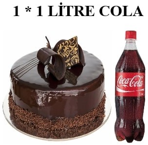 6-9 Kişilik Klasik Çikolatalı Pasta & 1 Lt Cola Muğla pasta